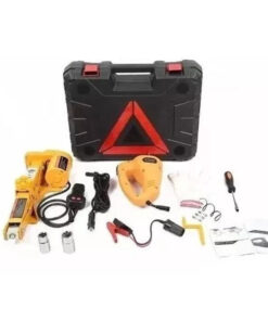 Macaco Elétrico Com Chave Roda E Compressor 12V Completo